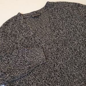 Athleta Switchback V-neck Merino Wool‎ Blend Tunic Sweater Black Marl Size Small